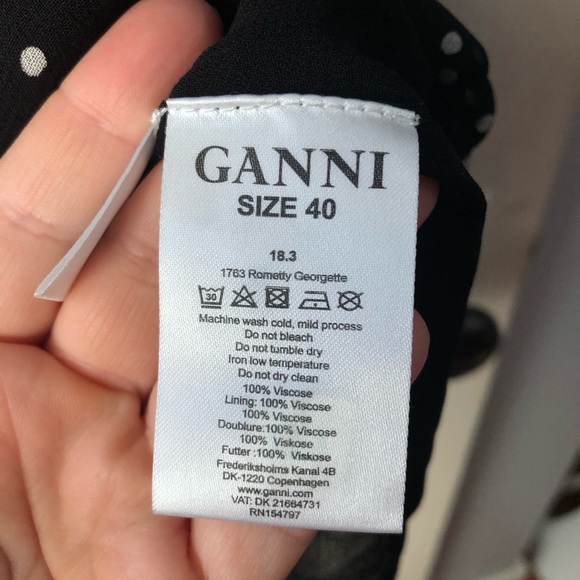 Ganni Rometty Ruffled Printed Georgette Dress 10 - Picture 6 of 11